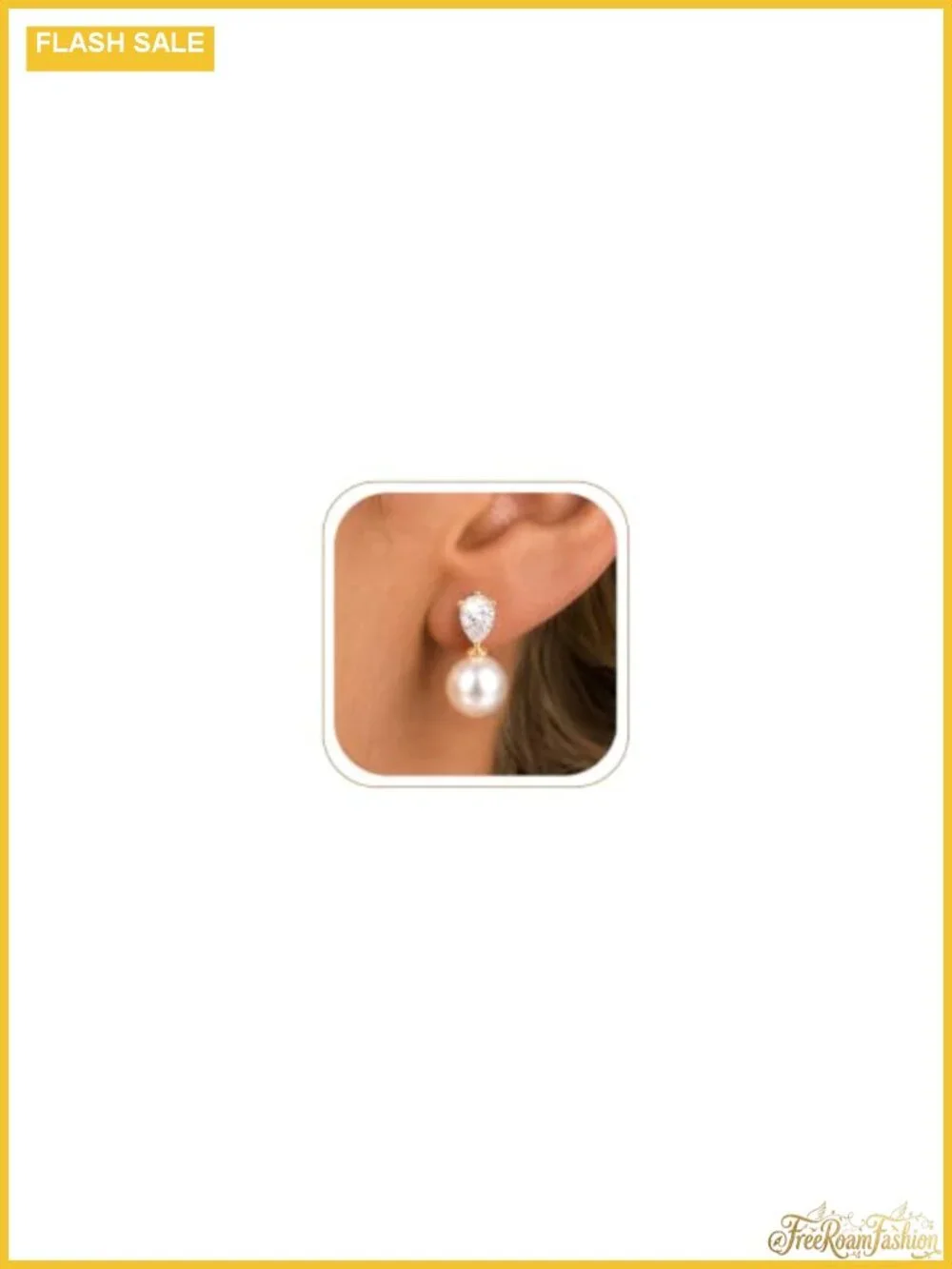 14K Gold Plated Pearl Drop Earrings Dainty Wedding Bridal Prom Jewelry